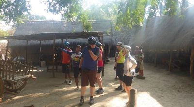 Colm Faherty Cycling on the  tour with redspokes